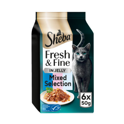 ® Fresh & Fine Adult Wet Cat Food Tuna & Salmon in Jelly 6x50g Pouches thumbnail 2
