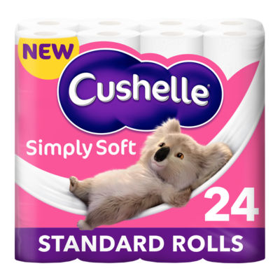 Cushelle Simply Soft Toilet Roll, Standard Rolls