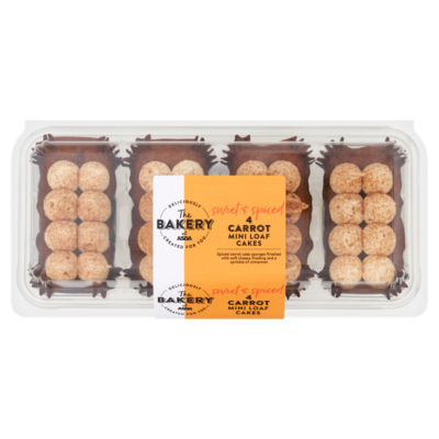 The BAKERY at ASDA 4 Carrot Mini Loaf Cakes