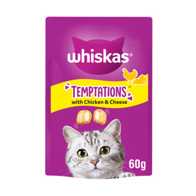 TEMPTATIONS™ Adult Cat Treats with Chicken & Cheese 60g thumbnail 2