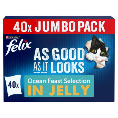 As Good As it Looks Ocean Feasts Wet Cat Food 40x85g thumbnail 2