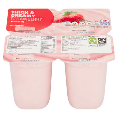 Strawberry Yogurts 4 x 125g (500g) thumbnail 2