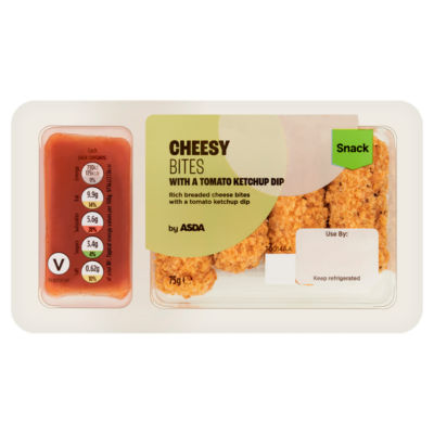 Cheesy Bites with a Tomato Ketchup Dip Snack 75g