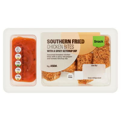 Southern Fried Chicken Bites with a Spicy Ketchup Dip 75g
