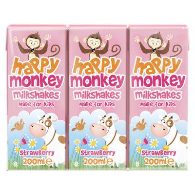 Strawberry Milkshakes 3 x 200ml thumbnail 2