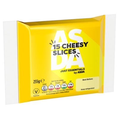 JUST ESSENTIALS by ASDA 15 Cheesy Slices 255g