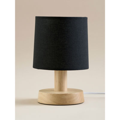 Natural Wood Table Lamp With Shade thumbnail 2