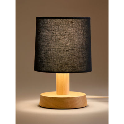 Natural Wood Table Lamp With Shade thumbnail 3
