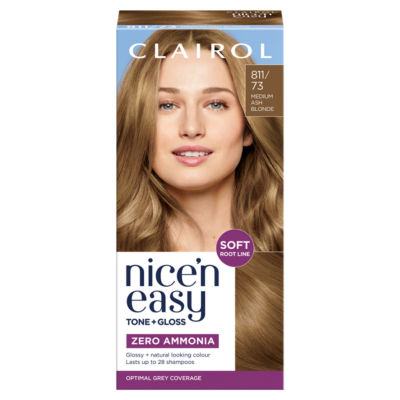 Nice'n Easy Tone + Gloss Semi Permanent Hair Dye - 811/73 Medium Ash Blonde thumbnail 2