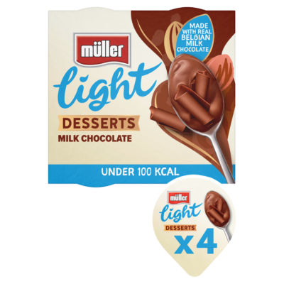 Muller Light Dessert Milk Chocolate 4x90g
