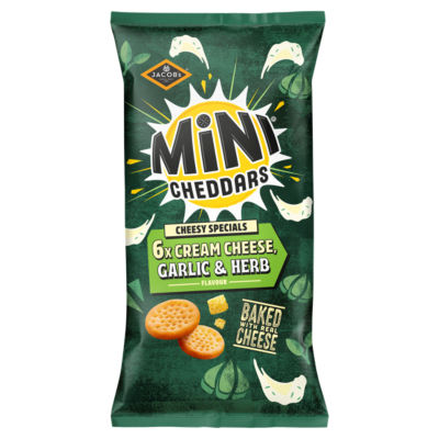 Mini Cheddars Cream Cheese Garlic & Herb Multipack 6x23g thumbnail 2