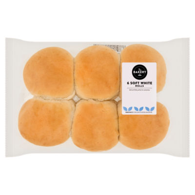 The BAKERY at ASDA 6 Soft White Rolls