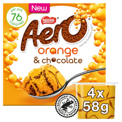 Orange & Chocolate Bubbly Mousse 4 x 58g (232g)