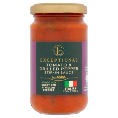 Exceptional by ASDA Tomato & Grilled Pepper Stir-in Sauce 190g