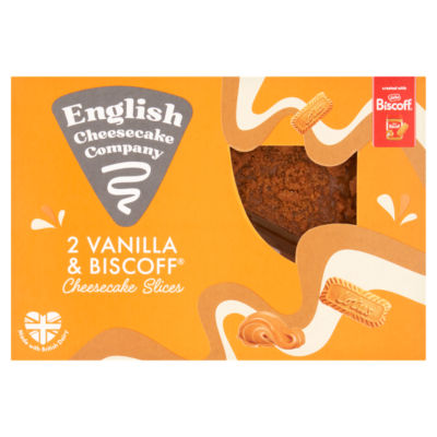 English Cheesecake Company Biscoff & Vanilla Cheesecake Slices