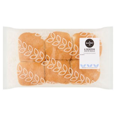 The BAKERY at ASDA 6 Scotch White Rolls