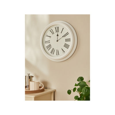 White Large Traditional Clock thumbnail 2