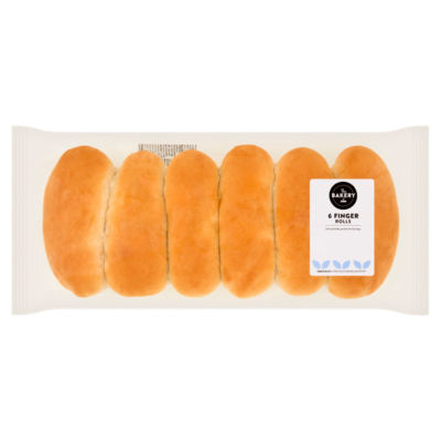 The BAKERY at ASDA 6 Finger Rolls