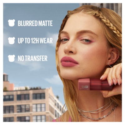 Maybelline Liquid Lipstick Super Stay Teddy Tint, Blurred Matte, Baby Tee, 5ml thumbnail 4