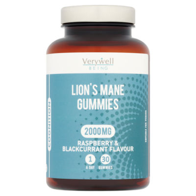 Being Cognition Raspberry & Blackcurrant Flavour 2000mg 1 a Day Lion's Mane 30 Gummies