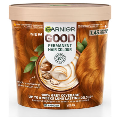 GOOD Permanent Hair Dye (Shade: 7.43 Tumeric Copper) for vibrant, long-lasting colour. thumbnail 2