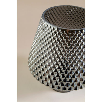 Silver-Tone Diamond Glass Table Lamp thumbnail 4