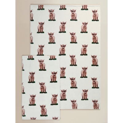 Natural Highland Cow Cotton Towel Range thumbnail 2