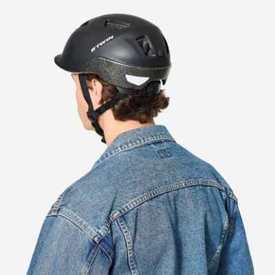 100 Adult Cycling Helmet - Black thumbnail 2