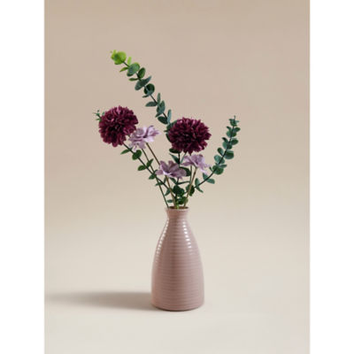Pom Pom Flower In Pink Ceramic Pot 44cm
