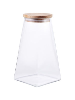 Pyramid Acacia Lid Jar