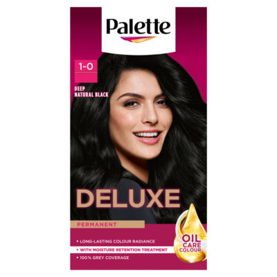 Deluxe Creme Colouration 1-0 Deep Natural Black Hair Dye thumbnail 2