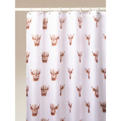 Natural Highland Cow Shower Curtain