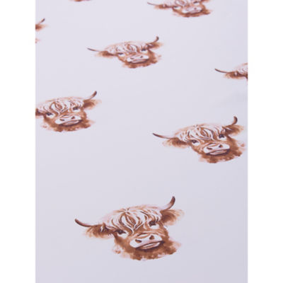 Natural Highland Cow Shower Curtain thumbnail 3