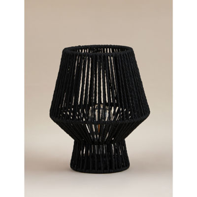 Black Paper Rope Table Lamp thumbnail 2