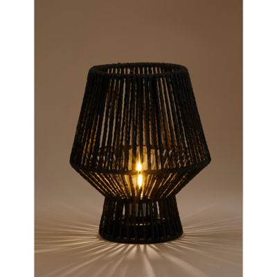 Black Paper Rope Table Lamp thumbnail 3