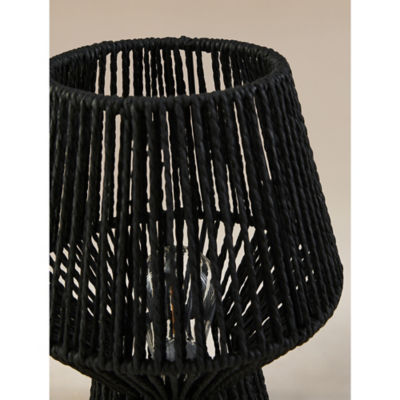 Black Paper Rope Table Lamp thumbnail 5