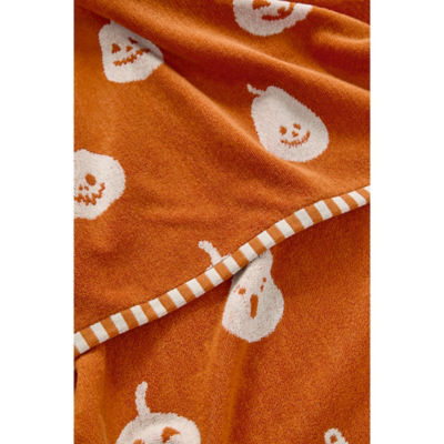 Orange Halloween Pumpkin Faces Cotton Towel Range thumbnail 3
