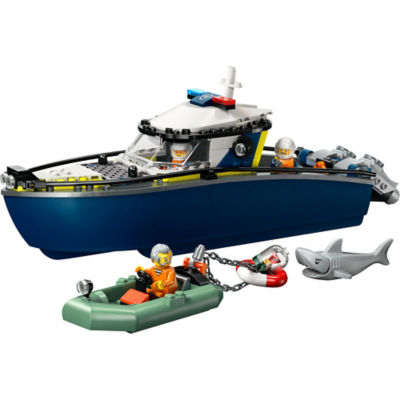 City Police Boat Chase Building Toy Set 60456 thumbnail 3