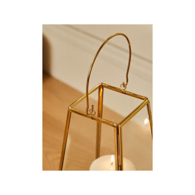 Gold-Tone Metal A-Line Lantern thumbnail 3