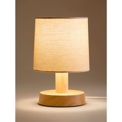 Natural Wood Table Lamp With Shade thumbnail 3