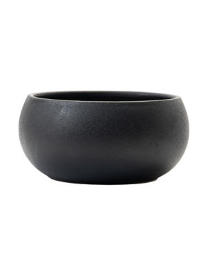 Black Textured Cereal Bowl
