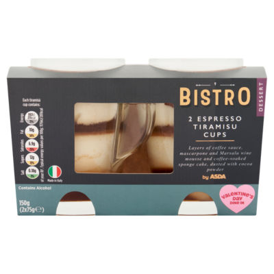 Espresso Tiramisu Cups 2 x 75g (150g)