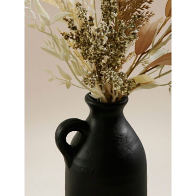 Artificial Mixed Floral In Black Ceramic Pot thumbnail 3