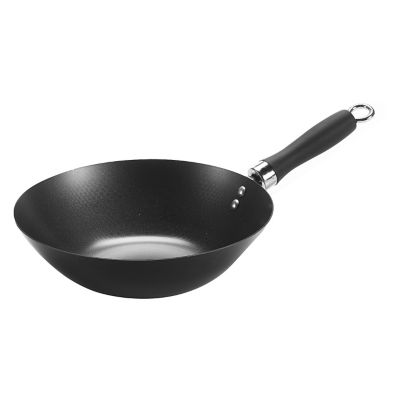 Black Spun Steel Wok 28cm