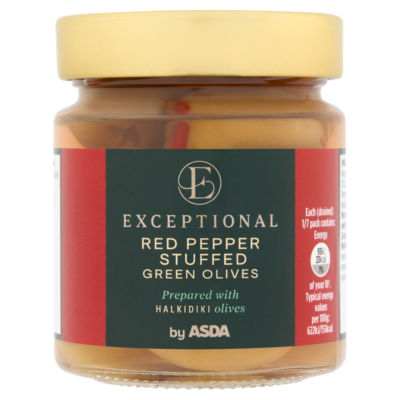 Red Pepper Stuffed Green Olives 195g