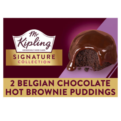 Signature Belgian Chocolate Brownie Puddings Dessert Cake 105g x 2 thumbnail 2