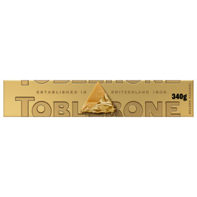 honey & almond nougat golden chocolate gift block 340 g thumbnail 2