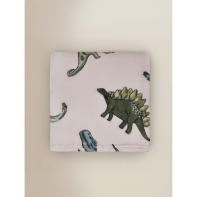 Green Dinosaurs Fleece Blanket - 120cm x 150cm thumbnail 2