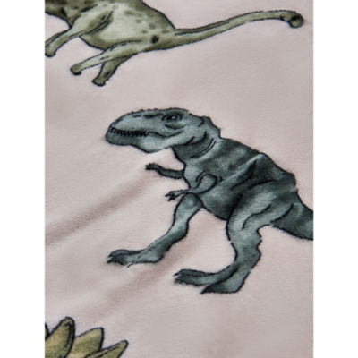 Green Dinosaurs Fleece Blanket - 120cm x 150cm thumbnail 3