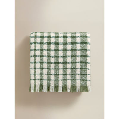 Brushed Tassel Check Throw - 150 x 120cm thumbnail 2